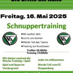 Plakat Schnuppertraining 3. Mannschaft Kreisliga C